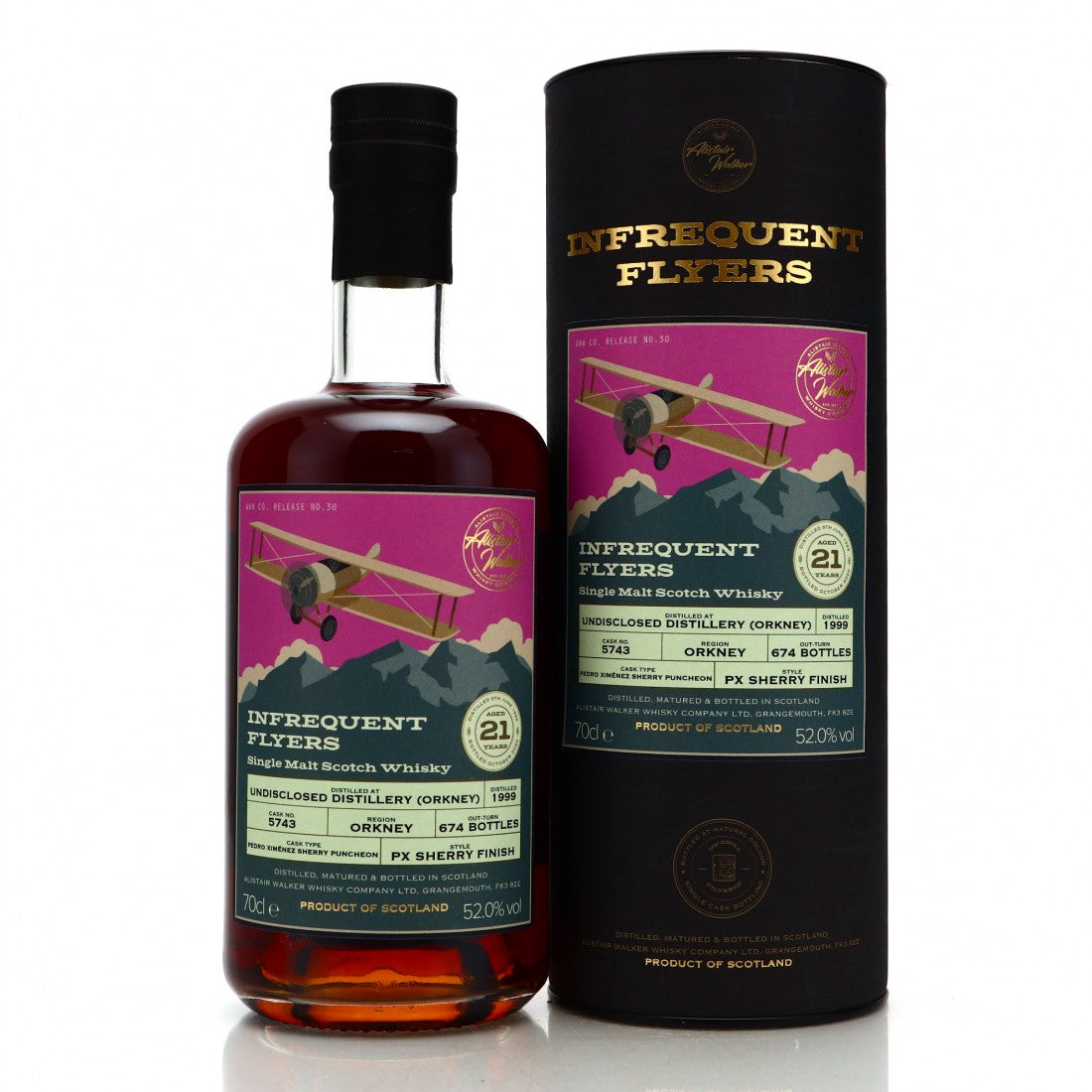 Orkney Single Malt 1999 Infrequent Flyers 21 YO Cask 5743 (52%, 70cl)