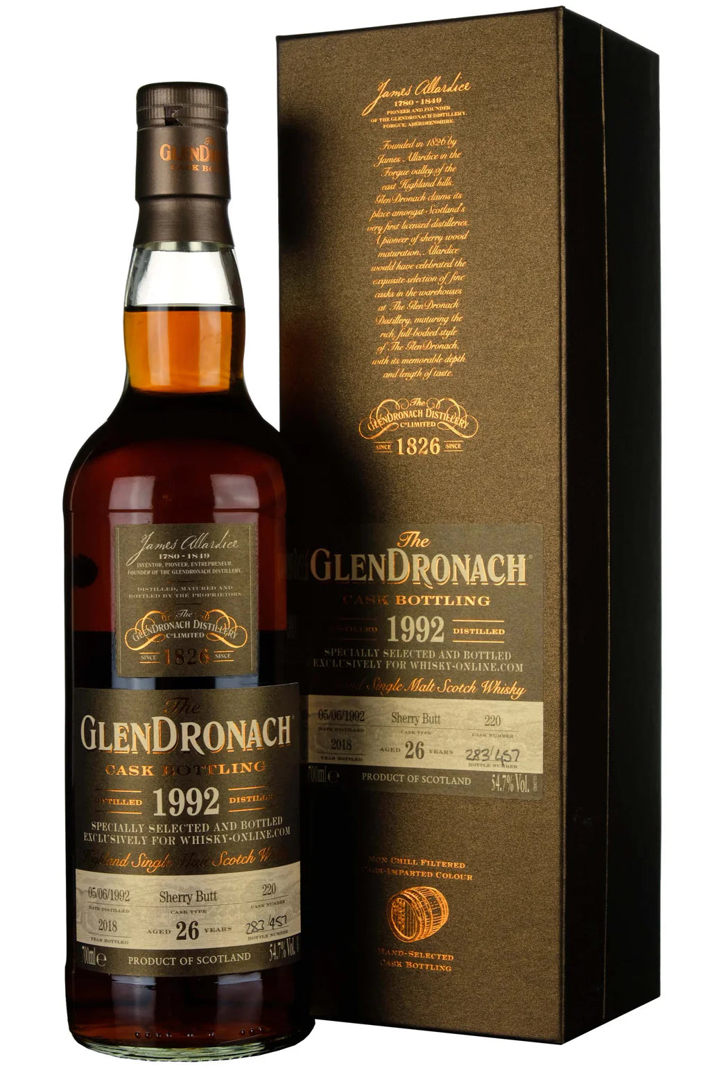 Glendronach 1992-2018 26YO #220 WO Exclusive (54.7%, 70cl)