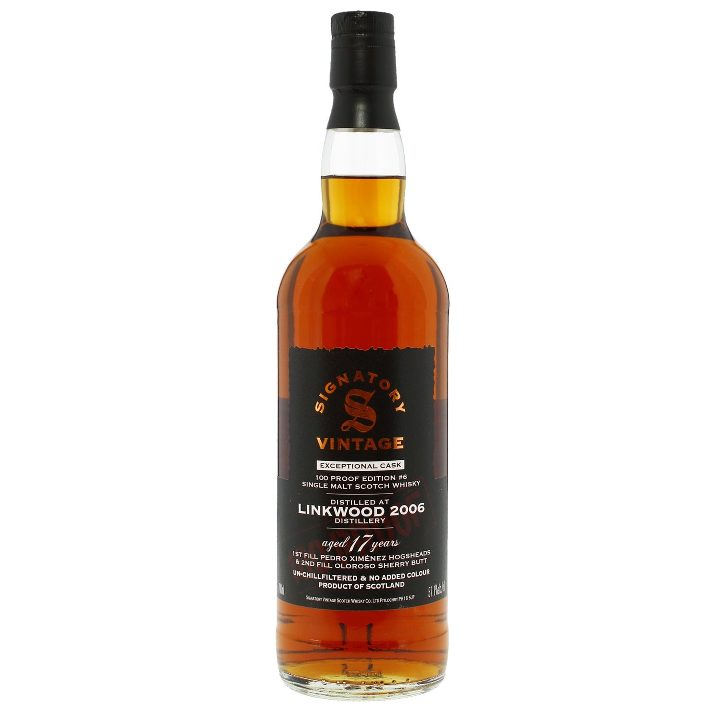 Signatory Vintage (Linkwood) 17 YO (2007) Exceptional Cask #6 (57.1%, 70cl)