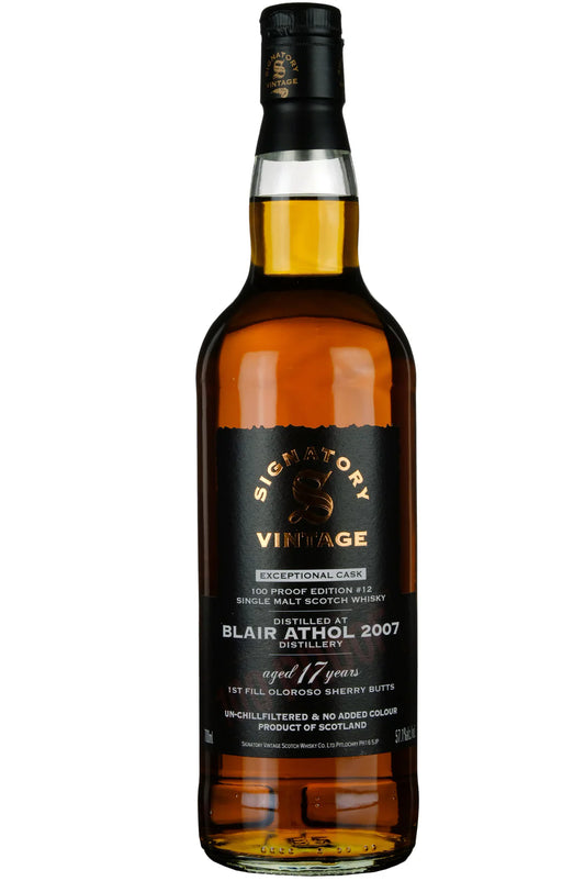 Signatory Blair Athol 17YO Exceptional Cask #12 (57.1%, 70cl)
