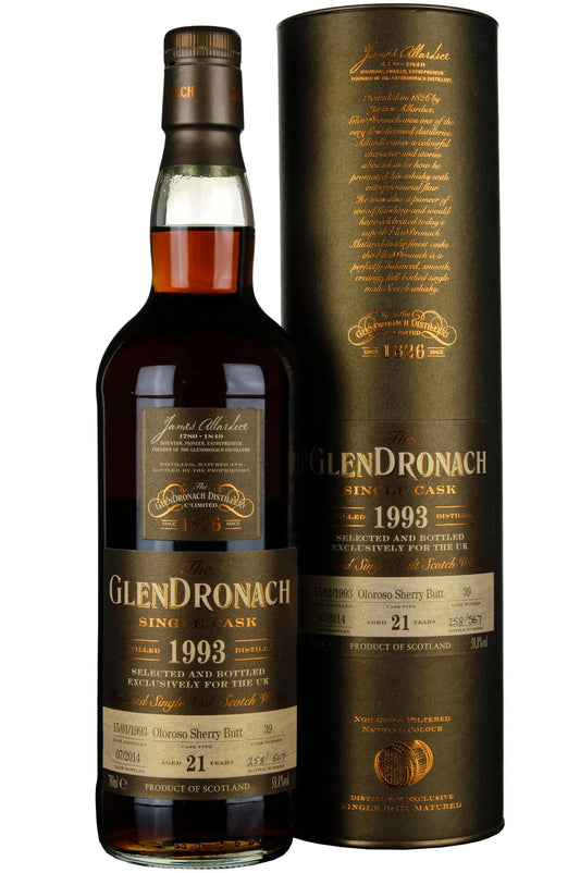 Glendronach 1993-2014 21YO #39 UK Exclusive (58.8%, 70cl)