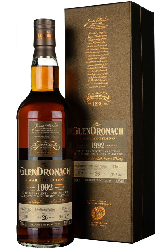 Glendronach 1992-2019 26YO #8318 WO Exclusive (50.8%, 70cl)