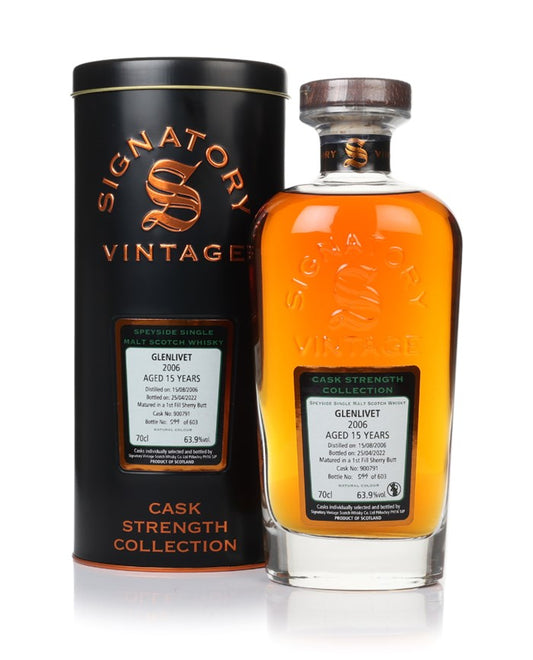 Signatory Vintage (Glenlivet) 15 YO (2005) Cask 900791 (63.9%, 70cl)